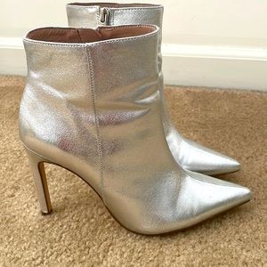 Zara Silver Metallic Boots